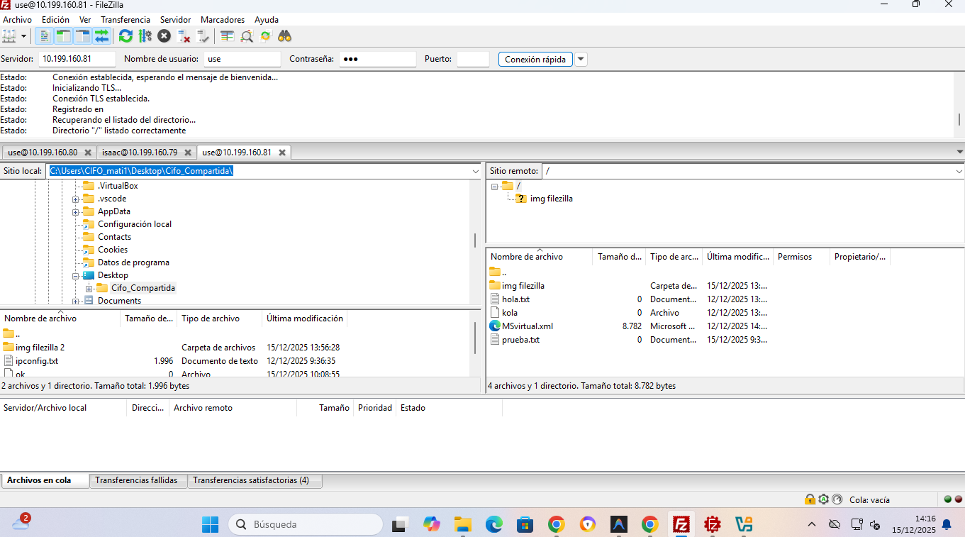 Prueba FTP Host Propio a Guest Vecino